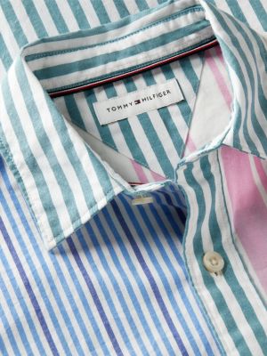 Детские рубашки Tommy Hilfiger Kids' Multistripe Stretch Poplin Shirt — фото 6