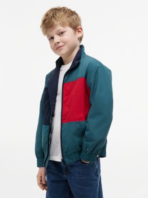 Kids' Reversible Flag Logo Jacket, Dark Night Navy