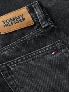 Kids' Black Wash Barrel Jean — Black Denim 6