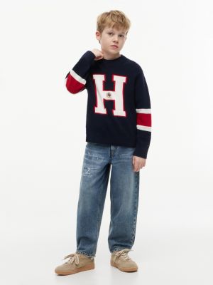 Детские джинсы Tommy Hilfiger Kids' Medium Wash Distressed Barrel Jean — фото 2