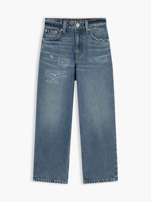 Детские джинсы Tommy Hilfiger Kids' Medium Wash Distressed Barrel Jean — фото 5