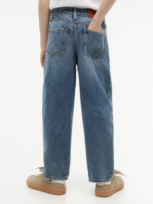 Детские джинсы Tommy Hilfiger Kids' Medium Wash Distressed Barrel Jean — фото 4