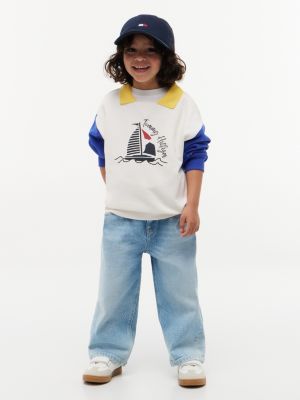 Детские джинсы Tommy Hilfiger Kids' Wide Leg Pull-On Jean — фото 2