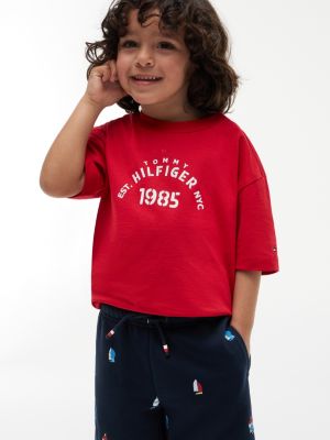 Детские брюки Tommy Hilfiger Kids' Nautical Logo T-Shirt & Short Set — фото 2