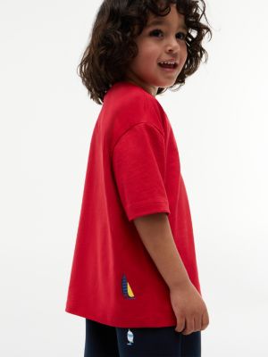 Детские брюки Tommy Hilfiger Kids' Nautical Logo T-Shirt & Short Set — фото 3