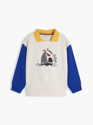 Детские худи Tommy Hilfiger Kids' Sailing Logo Collared Sweatshirt — фото 5