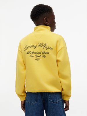 Детские худи Tommy Hilfiger Kids' High-Neck Script Logo Sweatshirt — фото 4