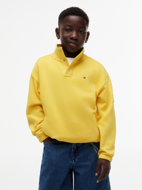 Детские худи Tommy Hilfiger Kids' High-Neck Script Logo Sweatshirt