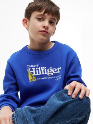 Детские худи Tommy Hilfiger Kids' Embroidered Sailboat Sweatshirt — фото 3