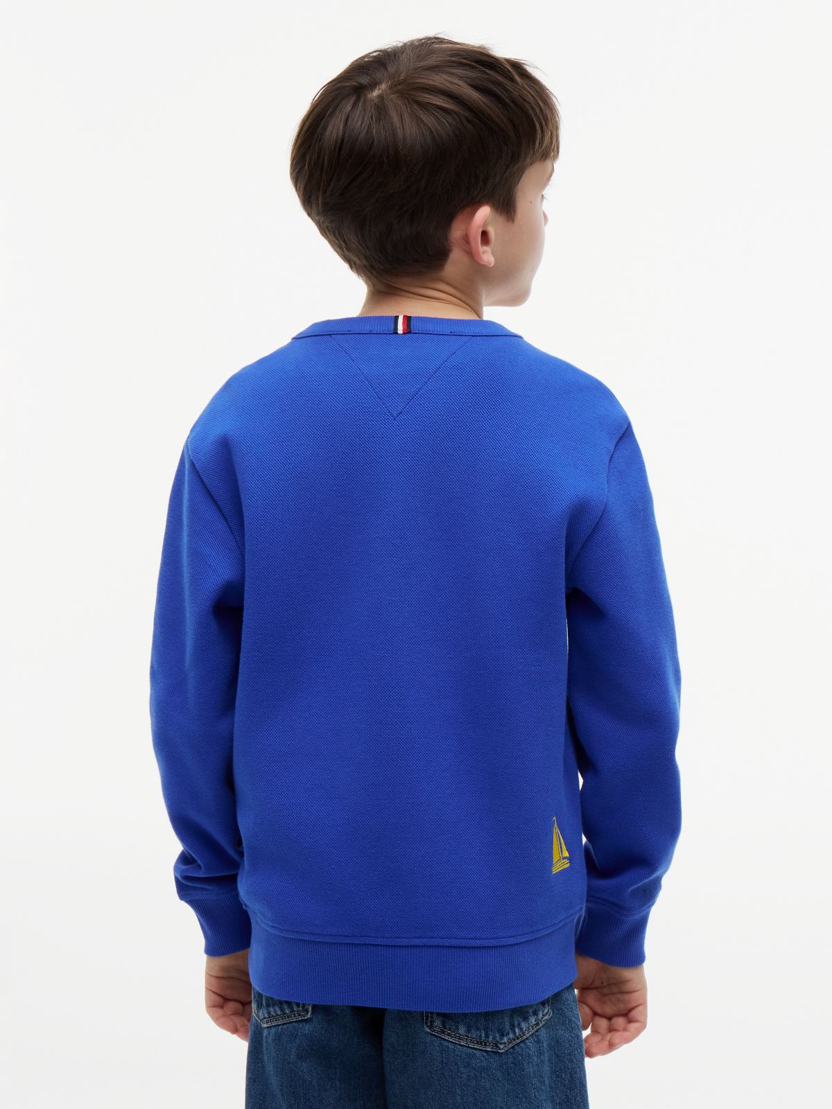 Kids' Embroidered Sailboat Sweatshirt — Noble Blue