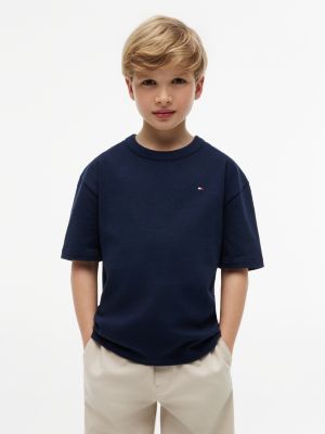 Kids' Script Logo T-Shirt, Navy
