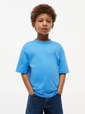 Kids' Tonal Flag Logo T-Shirt, Copenhagen Blue