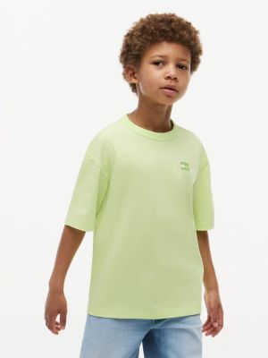 Kids' Tonal Flag Logo T-Shirt, Faded Lime