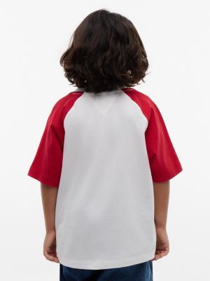 Детские футболки Tommy Hilfiger Kids' Sailing Colorblock Raglan T-Shirt — фото 4