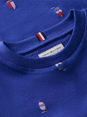 Детские футболки Tommy Hilfiger Kids' Allover Sailboat Print T-Shirt — фото 6