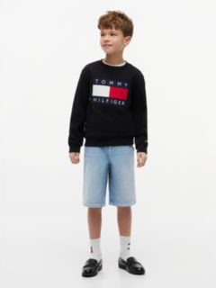 Kids' Baggy Denim Sailor Short — Light Denim 2