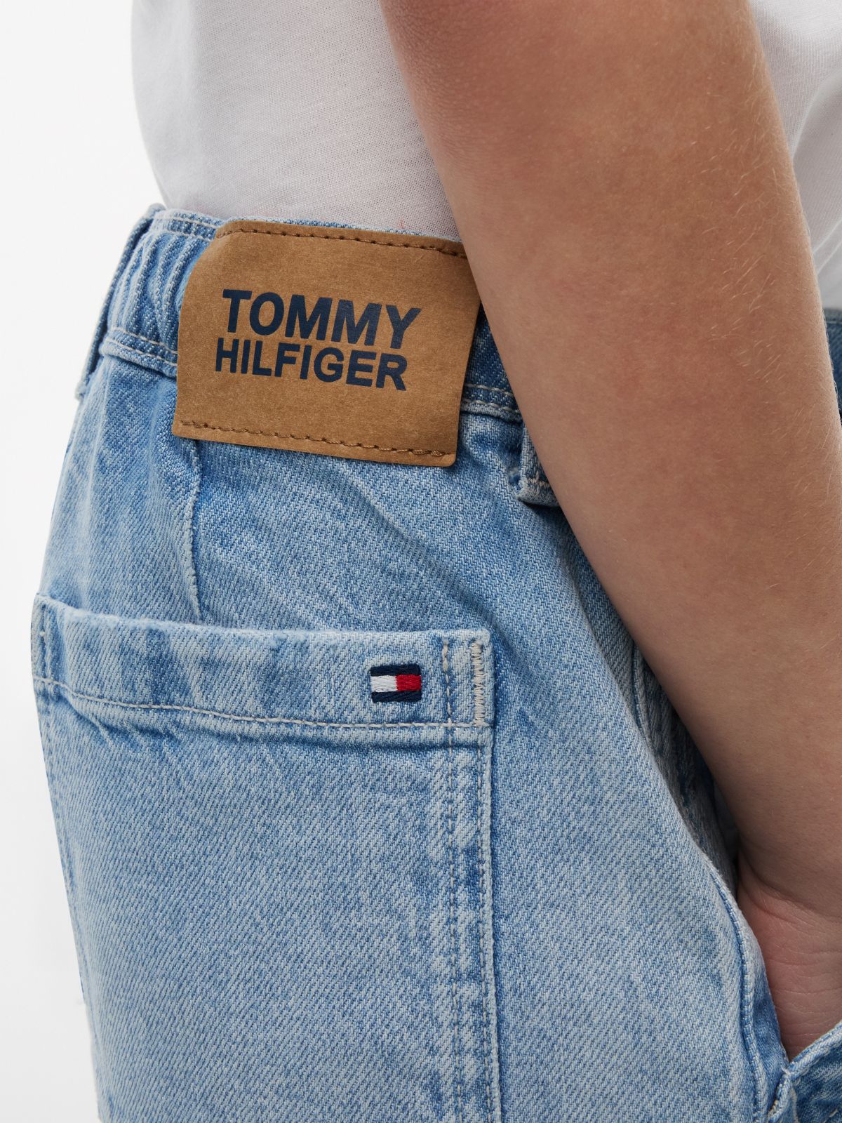 Kids' Baggy Denim Sailor Short — Light Denim