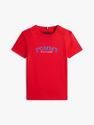 Kids' Tommy Logo T-Shirt, Rapid Red