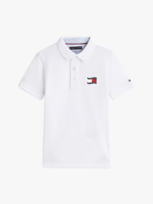 Kids' Wavy Flag Logo Polo