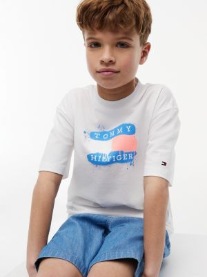 Детские футболки Tommy Hilfiger Kids' Tommy Graffiti Logo T-Shirt — фото 3
