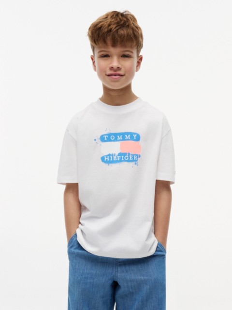 Детские футболки Tommy Hilfiger Kids' Tommy Graffiti Logo T-Shirt