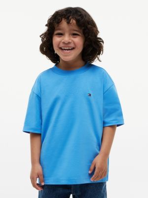 Kids' Sun & Wave Logo T-Shirt, Copenhagen Blue