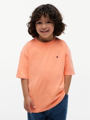 Kids' Sun & Wave Logo T-Shirt, Neon Lychee