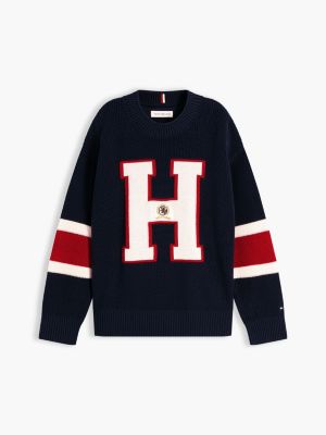 Детские свитеры Tommy Hilfiger Kids' Varsity H Logo Sweater — фото 5