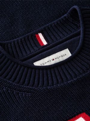Детские свитеры Tommy Hilfiger Kids' Varsity H Logo Sweater — фото 6