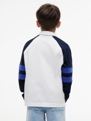 Детские худи Tommy Hilfiger Kids' Colorblock Polo Sweatshirt — фото 4