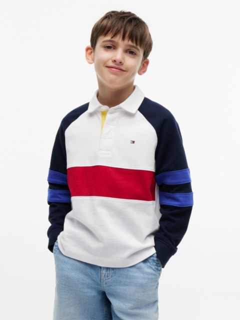 Детские худи Tommy Hilfiger Kids' Colorblock Polo Sweatshirt