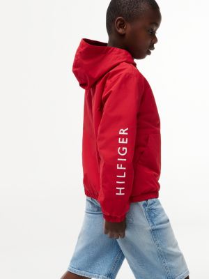 Детские куртки Tommy Hilfiger Kids' Hilfiger Logo Hooded Windbreaker — фото 3