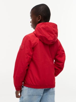 Детские куртки Tommy Hilfiger Kids' Hilfiger Logo Hooded Windbreaker — фото 4