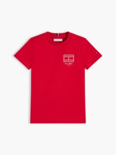 Kids' Flag Outline Graphic T-Shirt — Primary Red 5