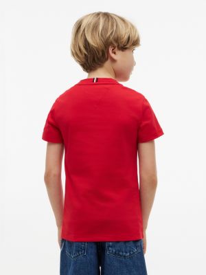 Детские футболки Tommy Hilfiger Kids' Flag Outline Graphic T-Shirt — фото 4