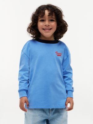 Kids' Tommy Crest Logo T-Shirt, Copenhagen Blue