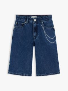 Kids' Graffiti Print Baggy Denim Short — Light Denim 5