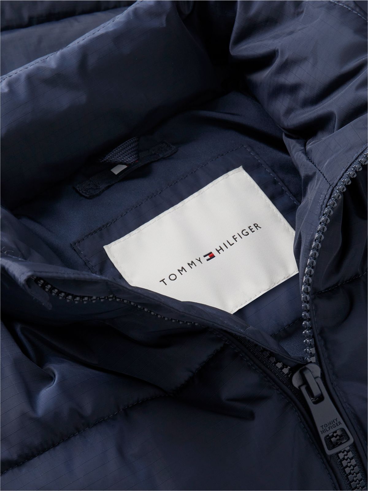 Kids' Multi-Logo Water-Resistant Puffer — Dark Blue