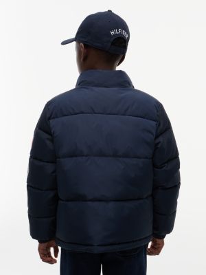 Детская куртка Tommy Hilfiger Multi-Logo Water-Resistant Puffer, цвет: Тёмный синий — фото 5