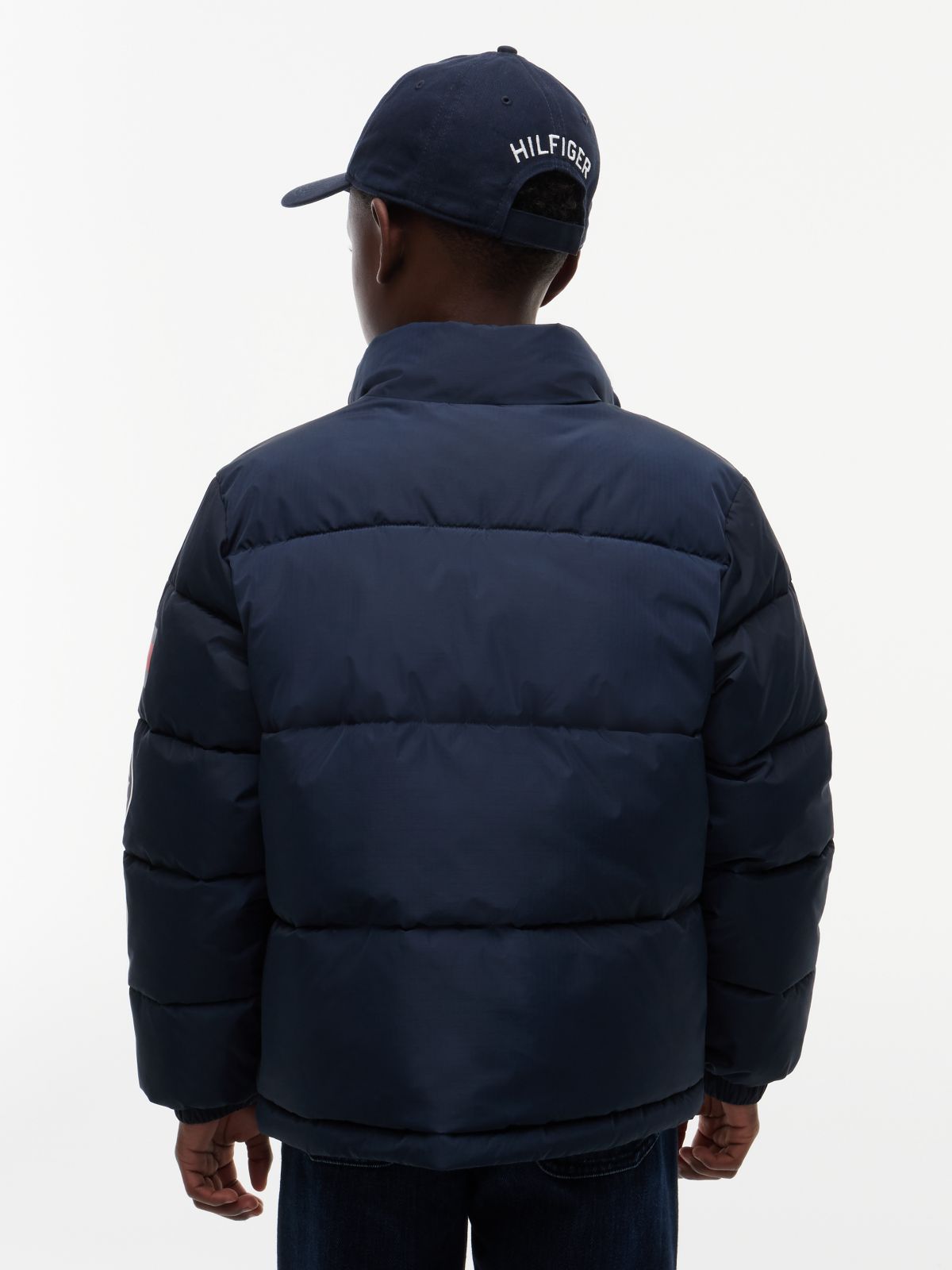 Kids' Multi-Logo Water-Resistant Puffer — Dark Blue