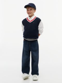 Kids' Knit Cricket Sweater Vest — Navy 2