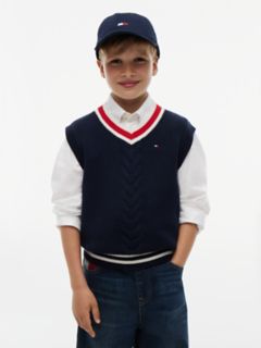 Kids' Knit Cricket Sweater Vest — Navy 1