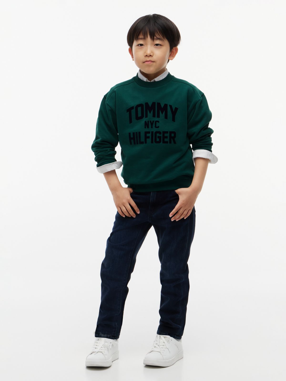 Kids' Tommy NYC Logo Sweatshirt — Rural Green