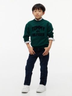 Kids' Tommy NYC Logo Sweatshirt — Rural Green 2