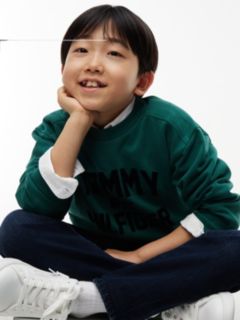 Kids' Tommy NYC Logo Sweatshirt — Rural Green 3