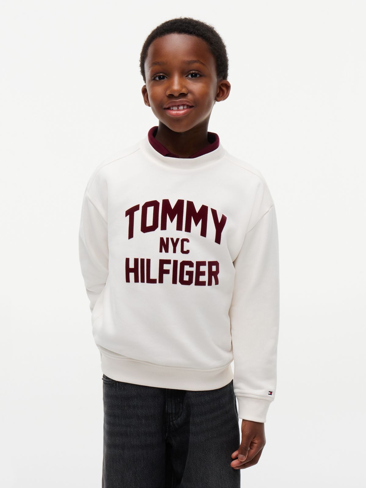 Kids' Tommy NYC Logo Sweatshirt — Off White