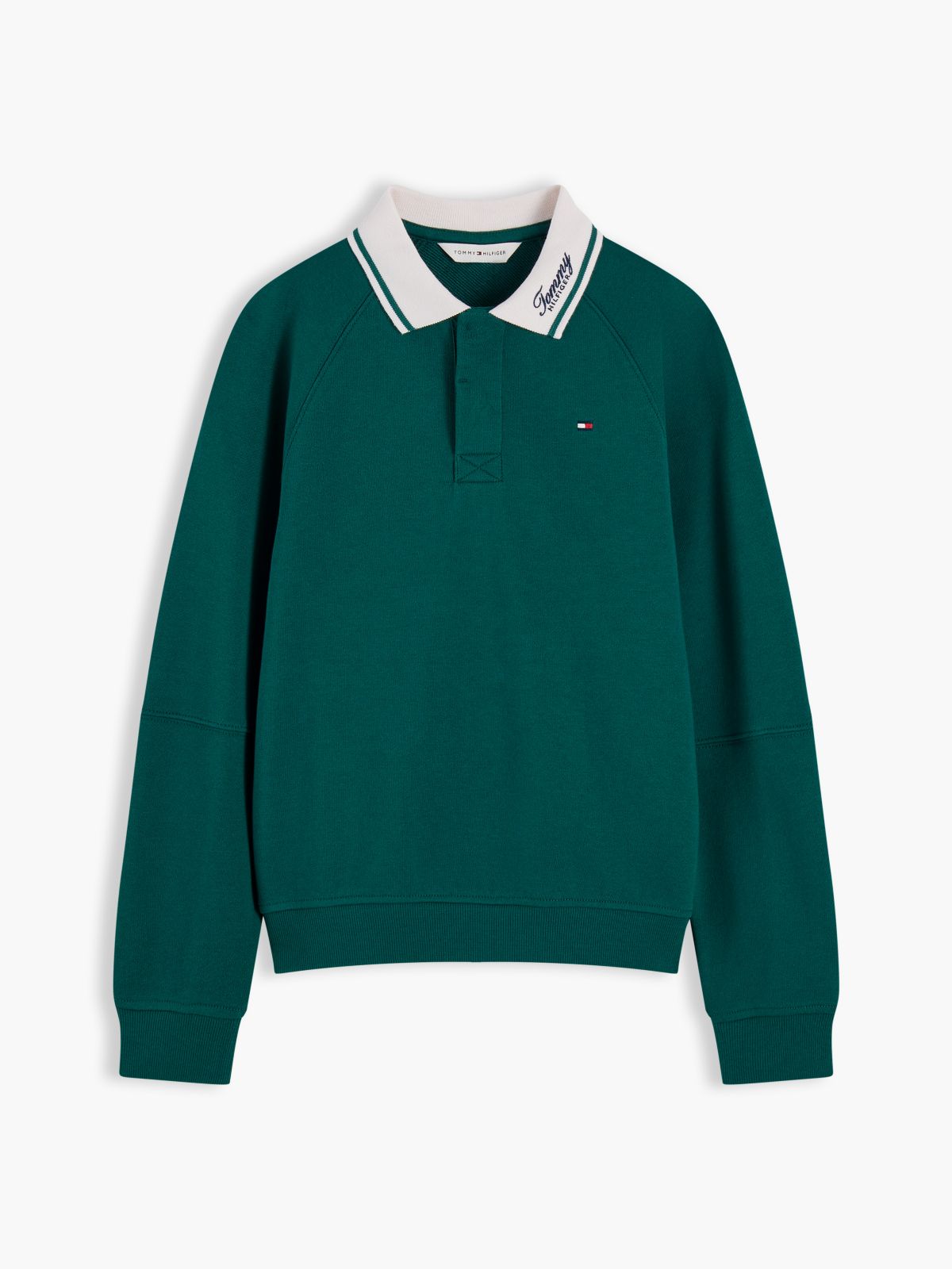 Kids' Hilfiger Logo Rugby Sweatshirt — Rural Green