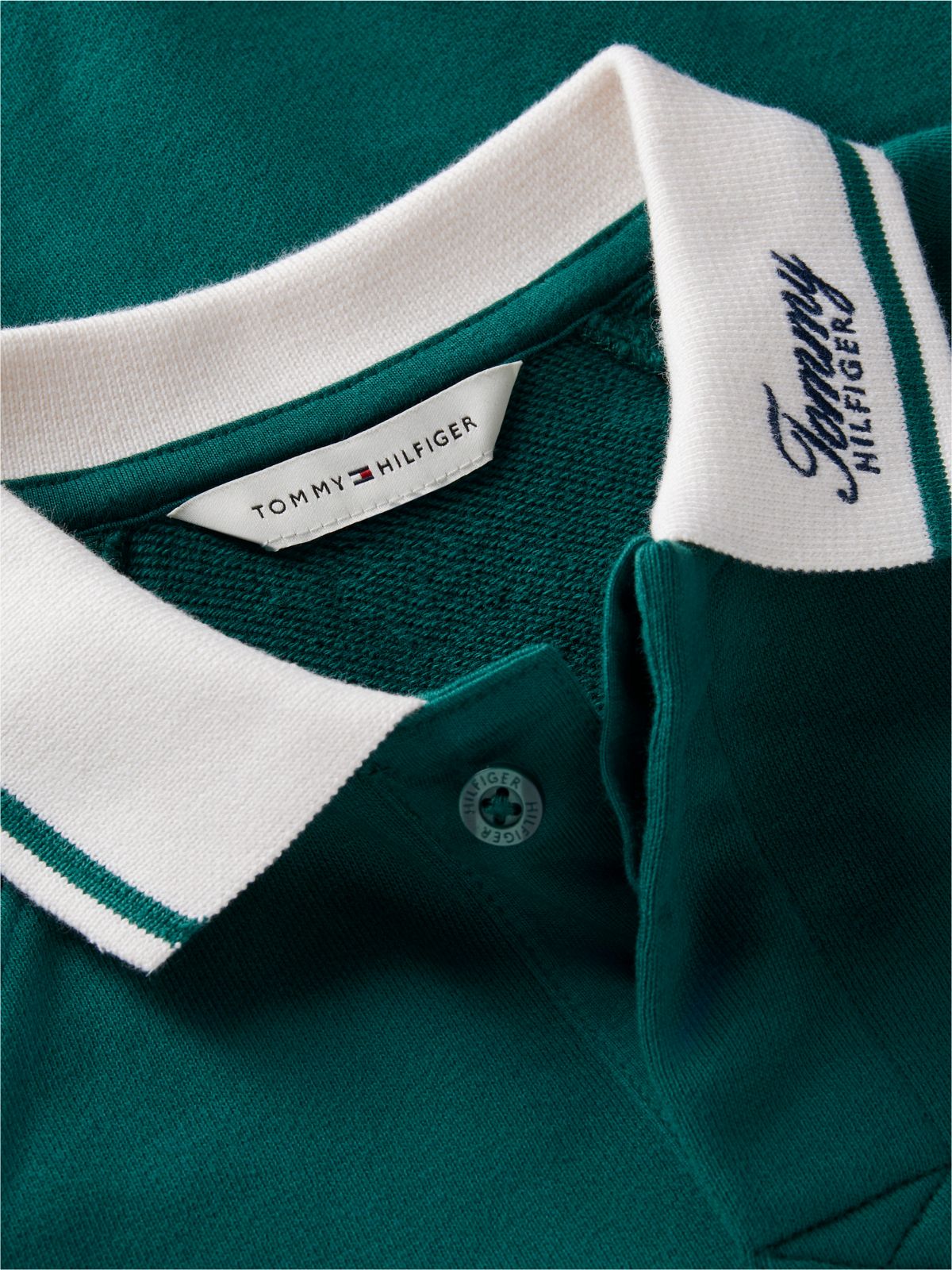 Kids' Hilfiger Logo Rugby Sweatshirt — Rural Green