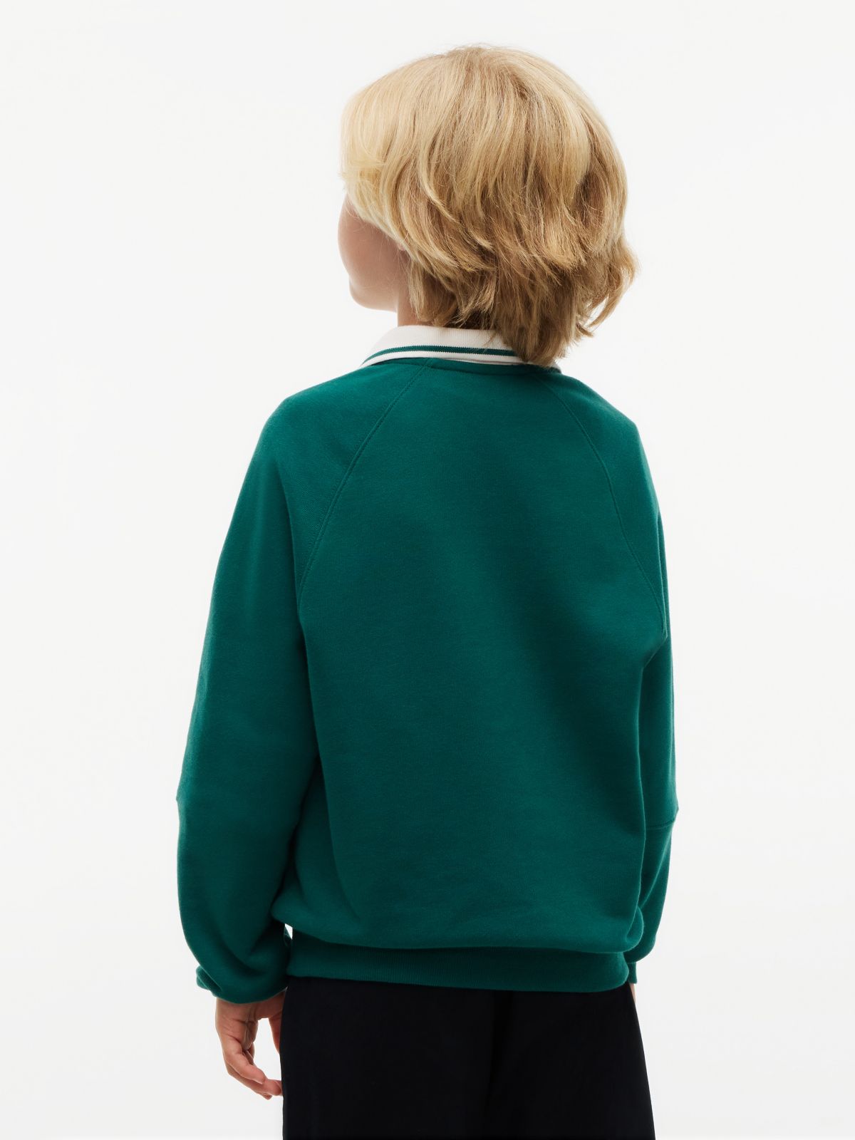 Kids' Hilfiger Logo Rugby Sweatshirt — Rural Green