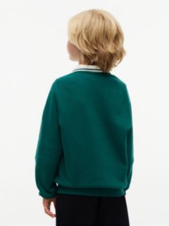 Kids' Hilfiger Logo Rugby Sweatshirt — Rural Green 4